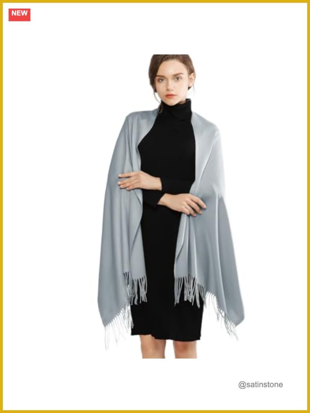 Womens Fringe Pashmina Shawl Wrap Scarf 70% Polyester 30% Viscose